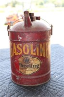 Gasoline can with Wheeling Co logo