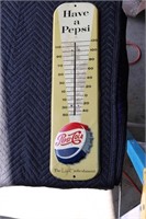 Pepsi Cola raised bottle top thermometer The
