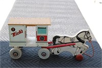 Rich Toys City Dairy horse and wagon made of wood