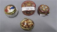 4 nice smaller decorated dresser boxes