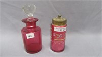 Cranberry perfume and painted cranberry jar