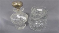 briliant Cut Glass dresser jars & perfume