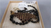 Victorian black amyethyst necklace- WOW!