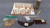 Victorian hair combs- beads as shown