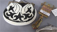 Beaded and Mesh purses as shown