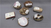 7 Shell pill boxes and small purses