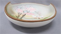 Nippon 7" low bowl w/ painted apple blossoms