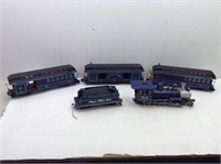 Larger Scale Train Cars w/ Locomotive Nice Looking