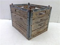 Wood/Metal Dairy Crate for 1 gal Bottles "A"