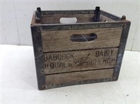 Wood/Metal Dairy Crate for 1 gal Bottles  "B"