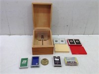 Dovetail Index Box & Mostly Railroad Playing Cards