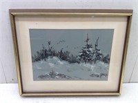 Framed/Matted W/C  "Winters Snow"   1965