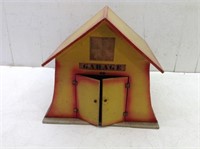 Vtg Wood Garage  1960's??  Looks Hand Made