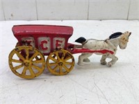 Cast Iron Horse & Ice Wagon