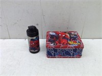 Metal Spiderman Lunchbox w/ Thermos  "B"