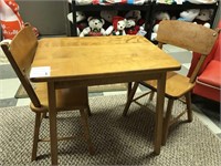 CHILD'S TABLE & 2 CHAIRS SET
