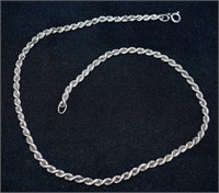 Sterling 925 Italy Rope Chain 16"