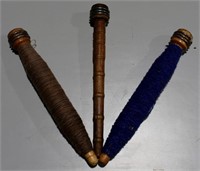 Antique Wood Spindles Lot of 3