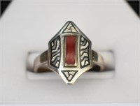 Sterling 925 Ring with Gemstone Size 7 1/2