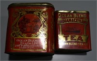 Vintage Ocean Blend Tea Tins Lot of 2