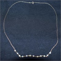 10 KT Gold Gorel Necklace w/ Genuine Pearls