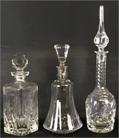 Crystal & Quality Glass Decanters (3)