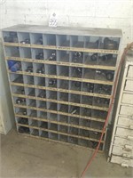 OPEN PARTS BIN WITH ASSORTED PUNCHES AND TOOLING