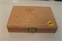 Wooden Box w/ Uno Cards