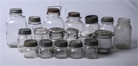 Large Lot of Clear Glass Ball Jars and More
