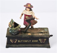 Cast Iron Bank - "Butterfly Bank"