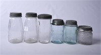 Lot of Unusual Blue and Clear Ball and More Jars