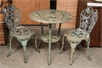 Wrought Iron Patio Set with Table and 2 Chairs