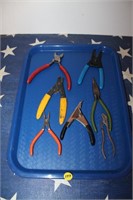 Tray of Plier type tools