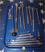 Tray of Socket Wrenches & Extensios