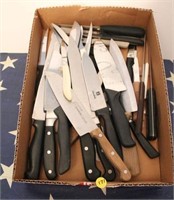 Box flat of Kitchen knives