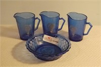 4 Pieces Cobalt Sherlie Temple Items- Cereal