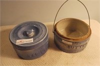 2 Stoneware Butter Boxes (1 Missing Lid, the