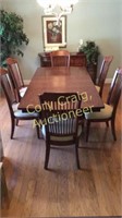 Solid Wood Table 6 Chairs 2 Leaves