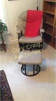 Glider Swivel Rocking Chair With Ottoman Leather