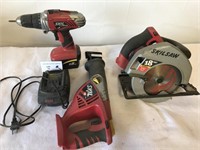 Skil 18-volt Drill, Circular Saw, and All-Saw