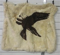 Vintage 46" x 50"  Blanket w/ Eagle Image