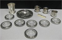 VNTG Silver Plated Mugs, Plates & Glass Coasters