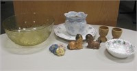 Various Vintage Bowls, Shakers, Plate & More