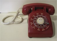Vintage Western Electric Red Tone Rotary Phone