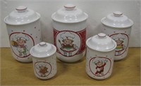 Vintage Cambell Soup Kitchen Ceramic Lidded Jars