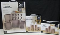 NIB Copper Cuisine Canister Bakeware & Shakers