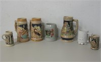 7 Vintage German Beer Steins & Mugs