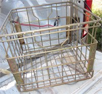 11x13"x12.5" Vintage Metal Creamland Crate Basket