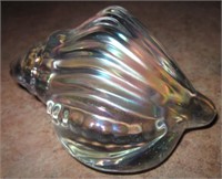 Iridescent Acrylic Conch Shell Paperweight 4"L