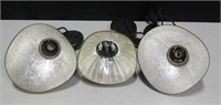 3 Contemporary Metal Tone Glass Pendant Lights